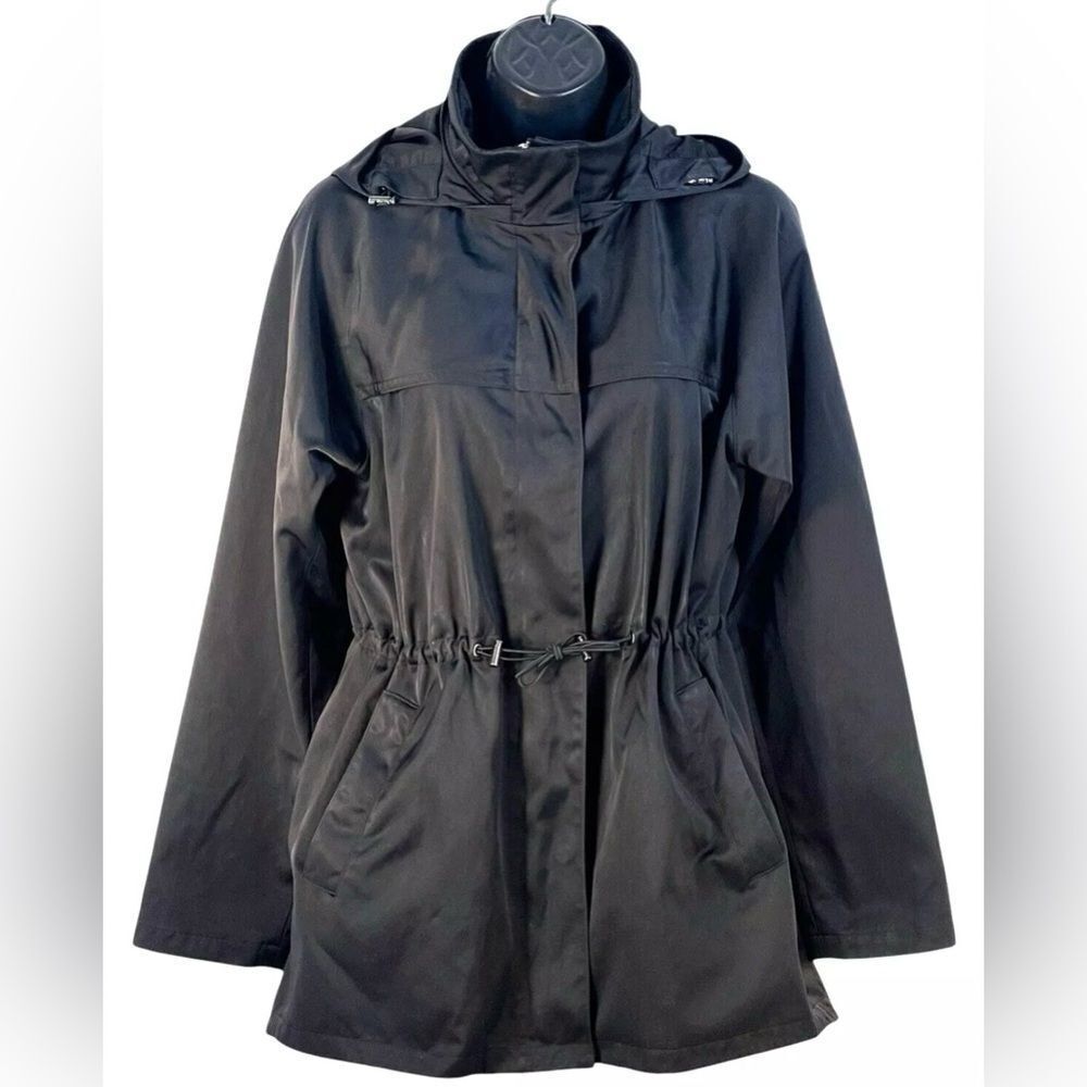 Theory Black Addison Luxe Sheen Anorak Jacket